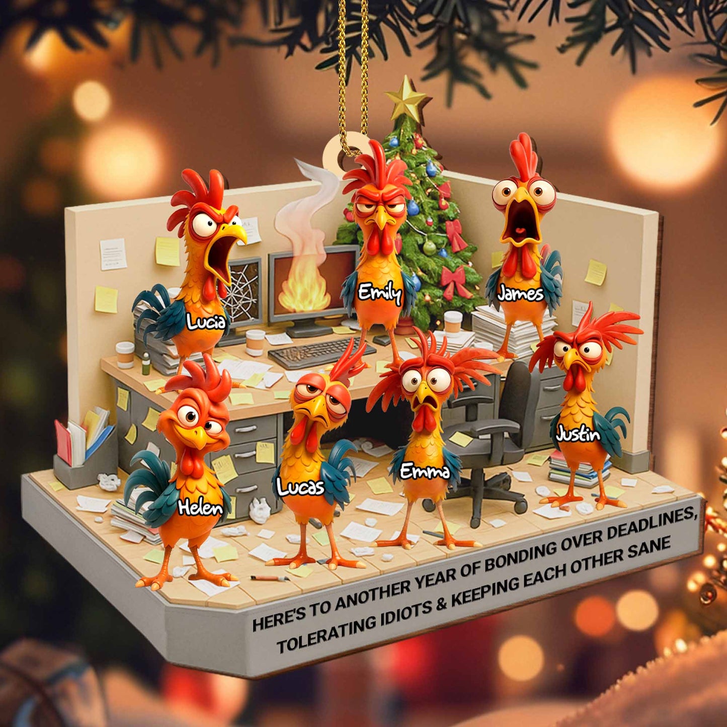 Here's To Another Year Of Bonding, Chickens Office Celebration