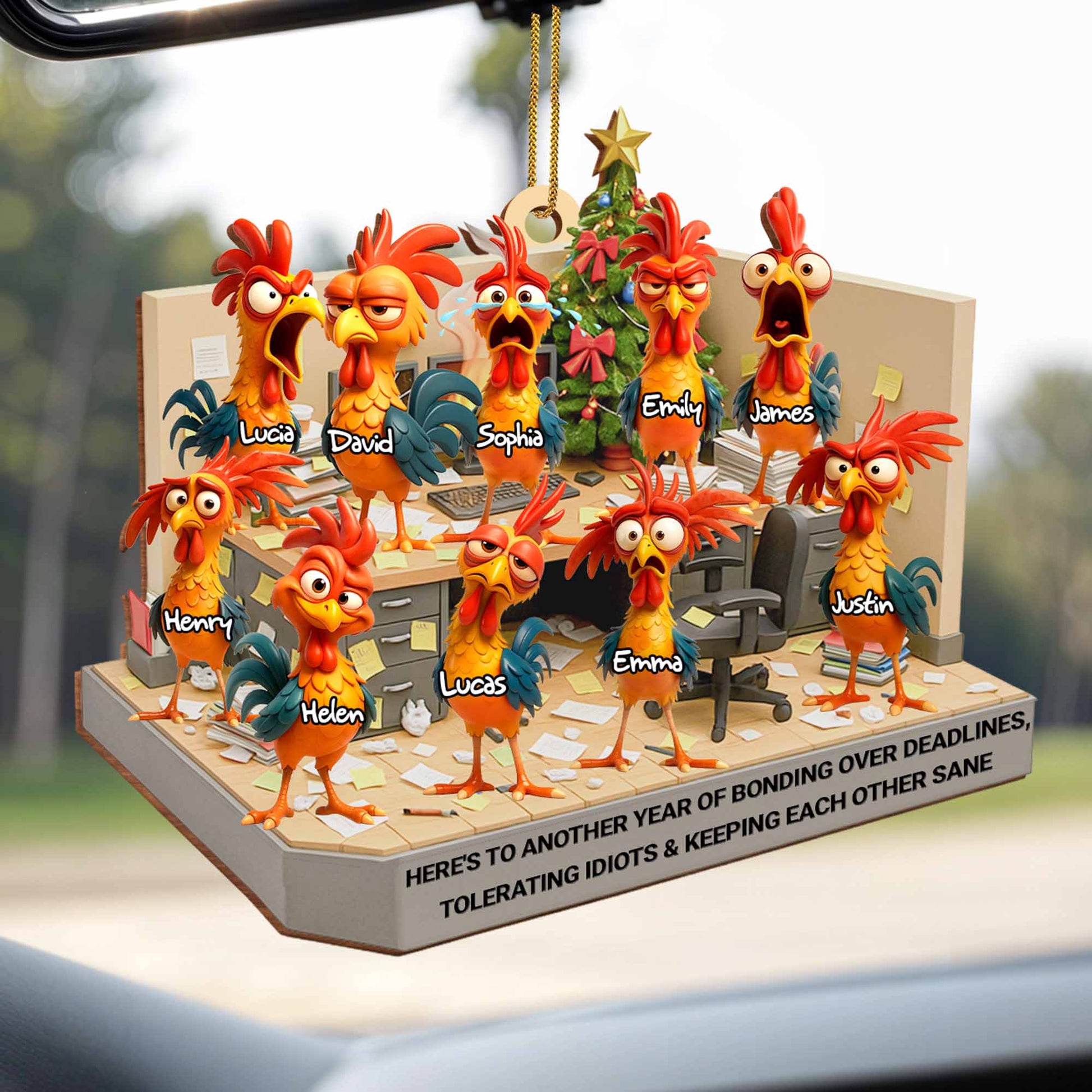 Here's To Another Year Of Bonding, Chickens Office Celebration