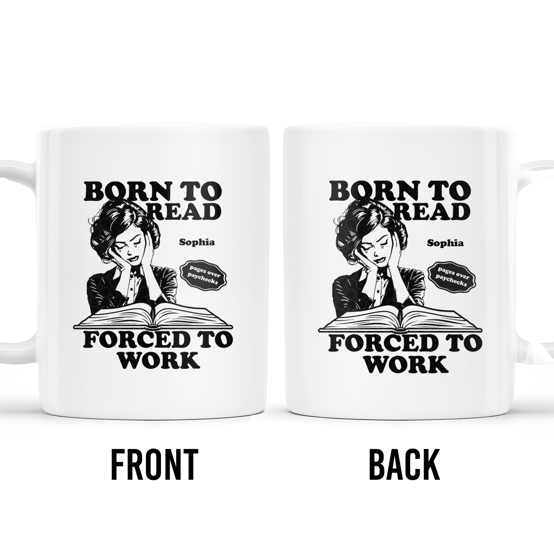 Born to Read Forced to Work Coffee Mug