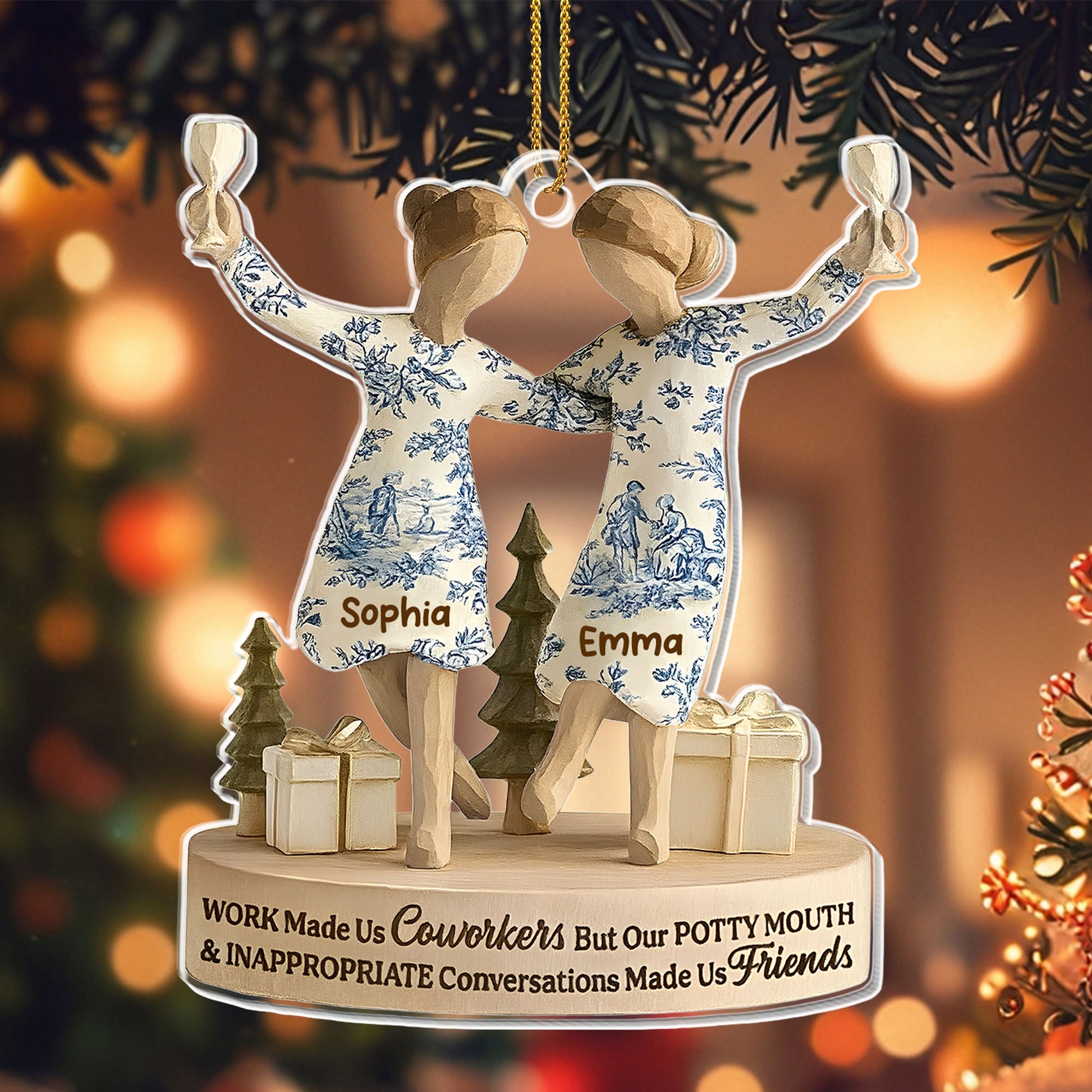 Work Made Us Coworkers Friendship Gift Ornament