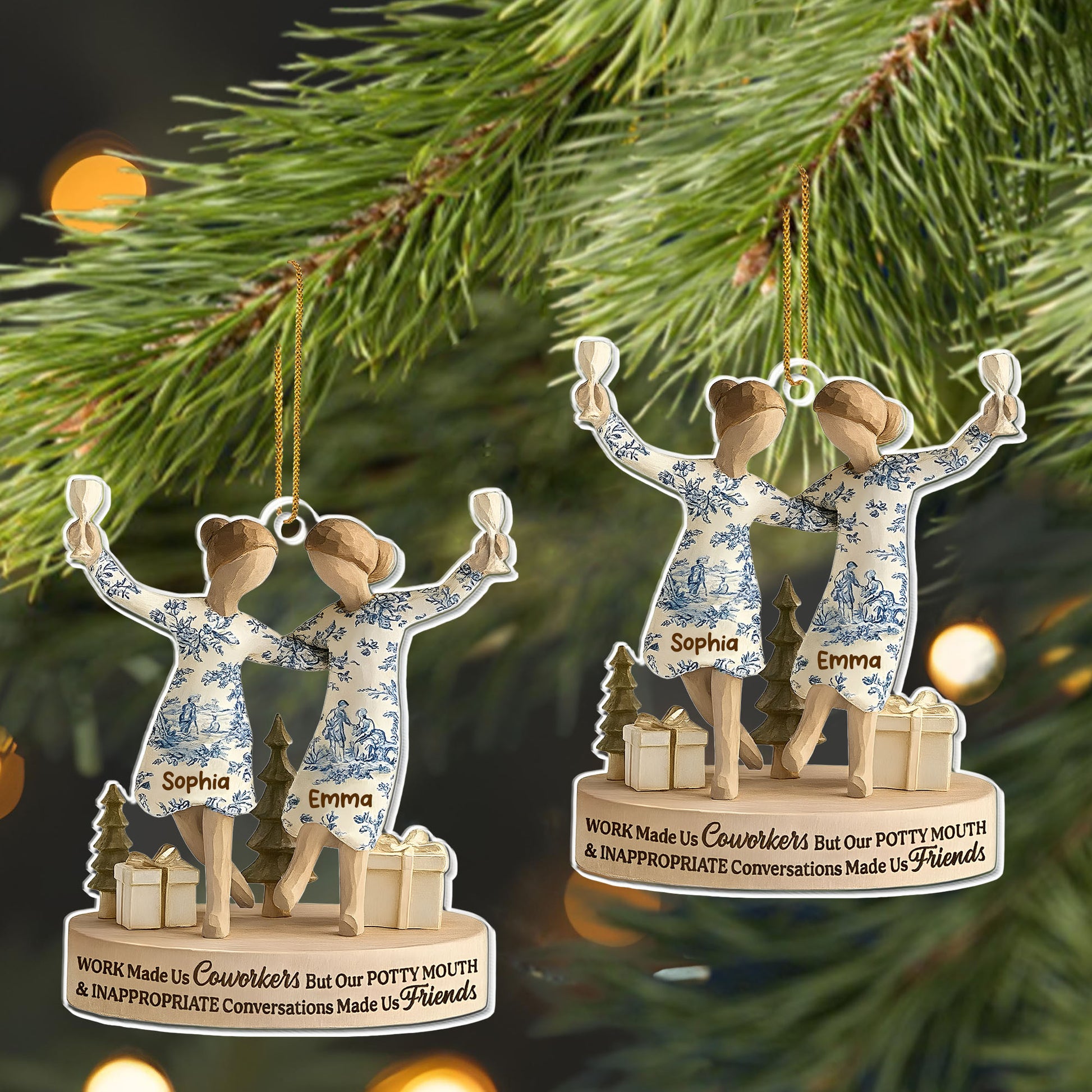 Work Made Us Coworkers Friendship Gift Ornament