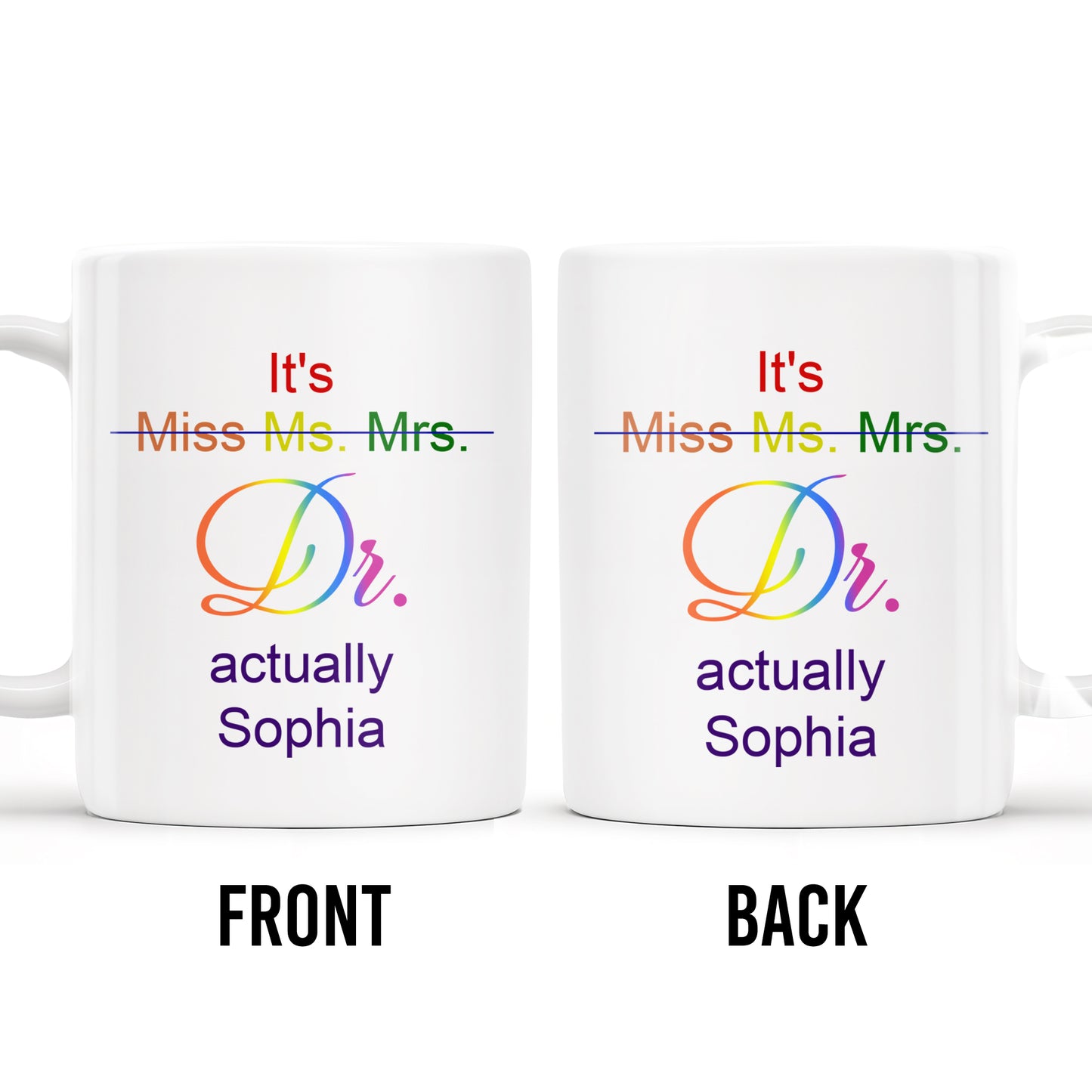 It's Miss Ms. Mrs. Dr. Actually Personalized Coffee Mug