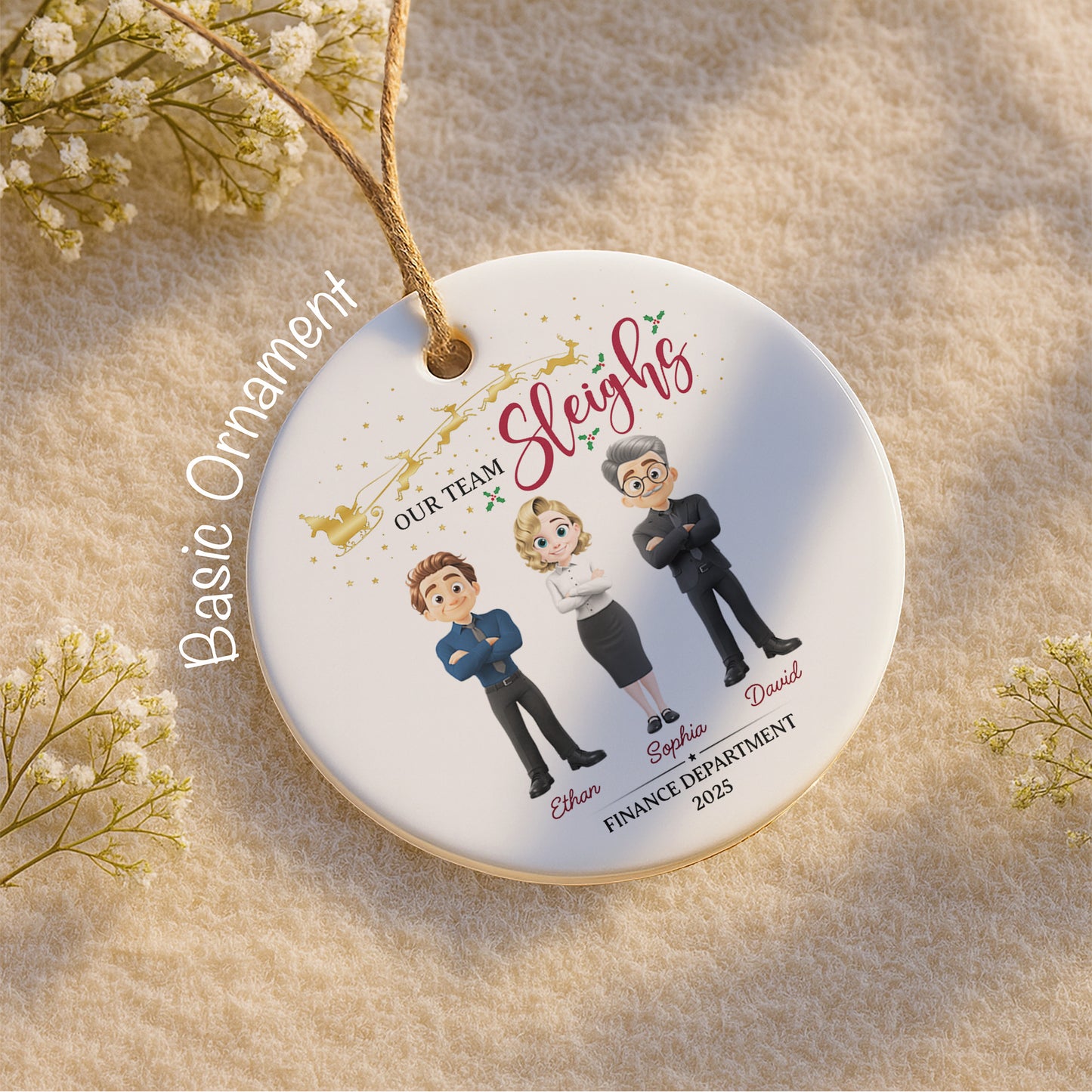 Our Team Sleighs, Cartoon Characters With Reindeer