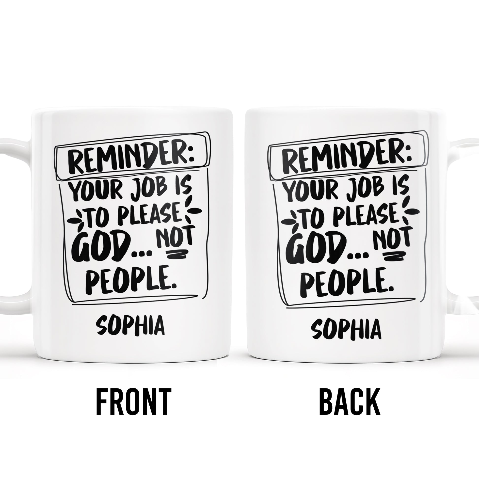 Please God Not People Reminder Mug