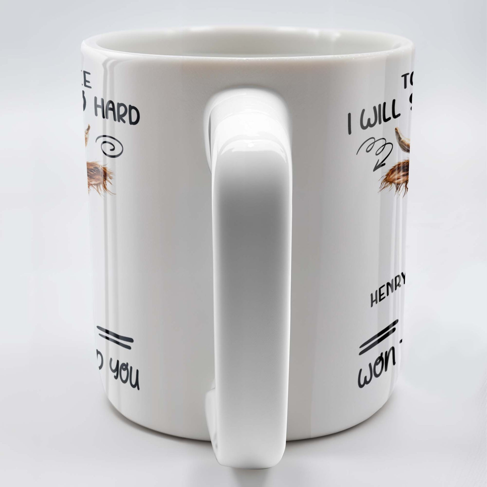 Touch My Coffee I Will Slap You So Hard Cow and Coffee Cup Design