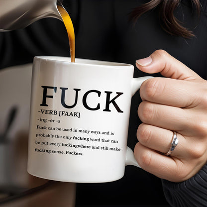 Playful Expletive With Smiley Face Humorous Mug