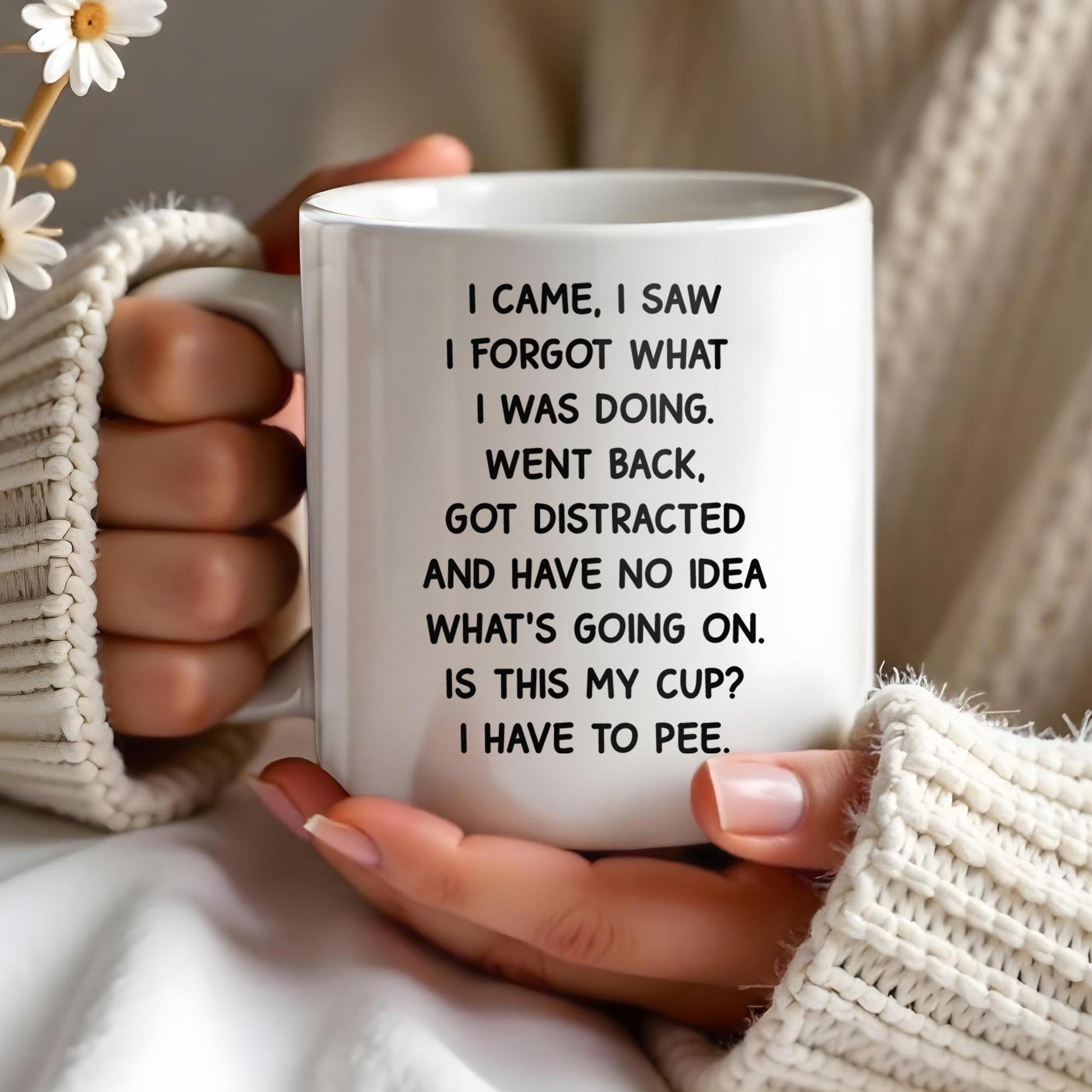 I Came I Saw Funny Quote Cup