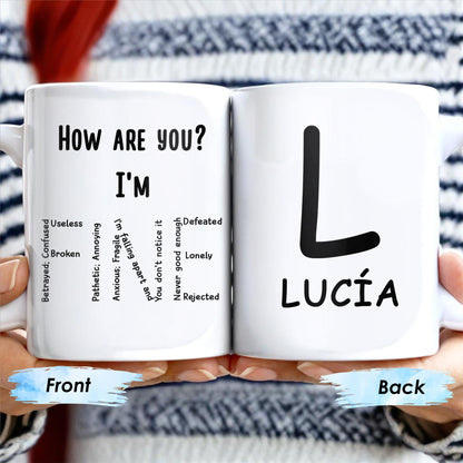 How Are You I'm Feeling List Personalized Mug