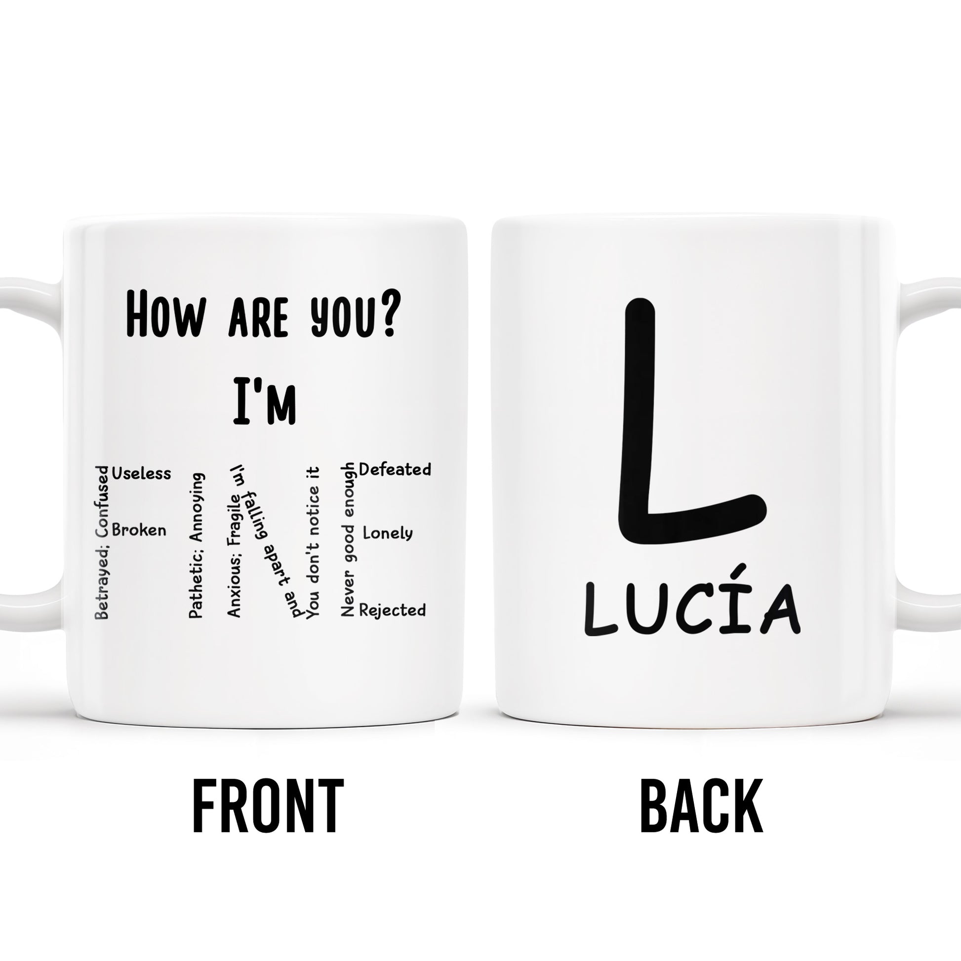 How Are You I'm Feeling List Personalized Mug