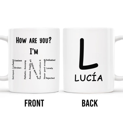 How Are You I'm Feeling List Personalized Mug