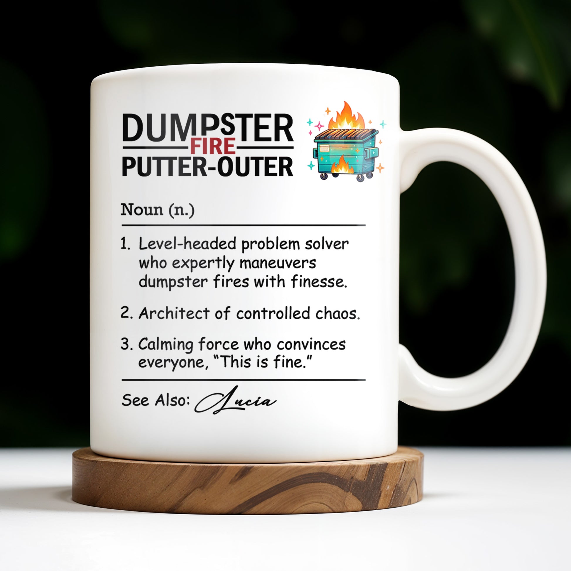 Dumpster Fire Putter-Outer For Colleagues And Friends