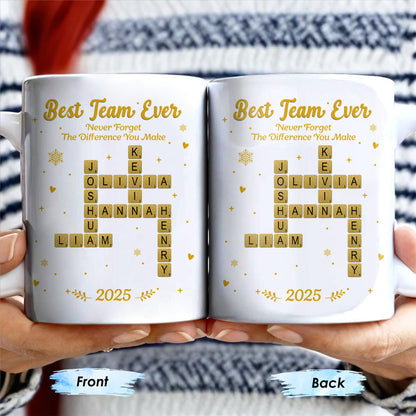 Best Team Ever For Office Members With Scrabble Design