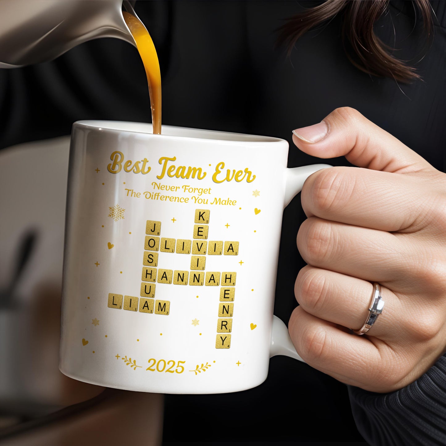 Best Team Ever For Office Members With Scrabble Design