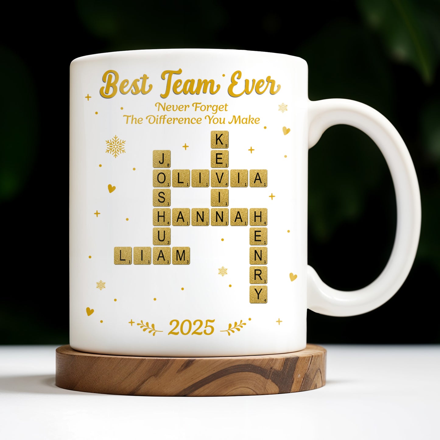 Best Team Ever For Office Members With Scrabble Design