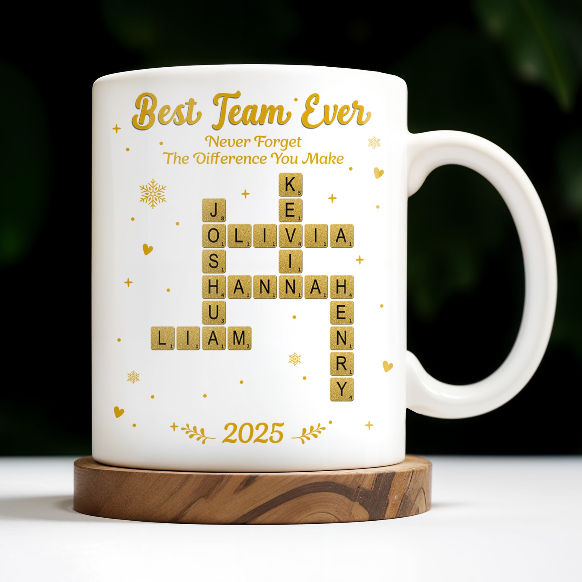 Best Team Ever For Office Members With Scrabble Design
