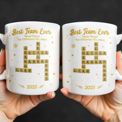 Best Team Ever For Office Members With Scrabble Design