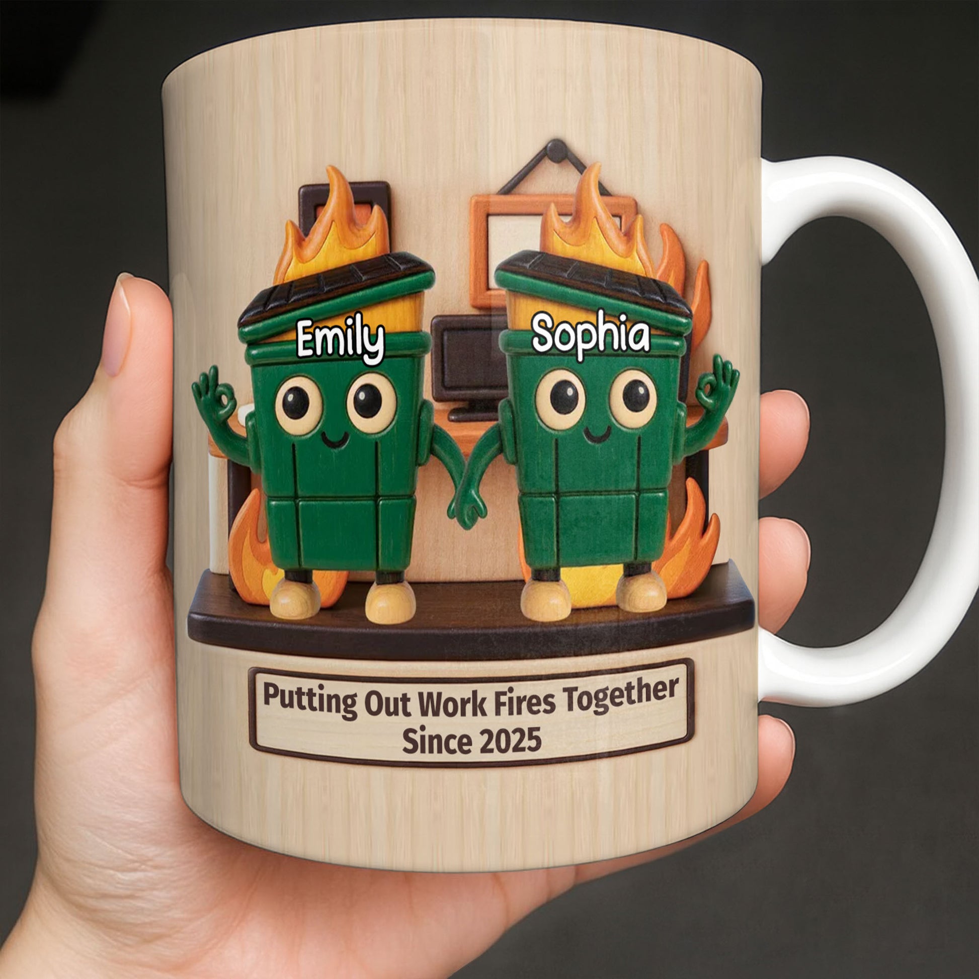 Putting Out Work Fires Together, Cartoon Fire Extinguishers