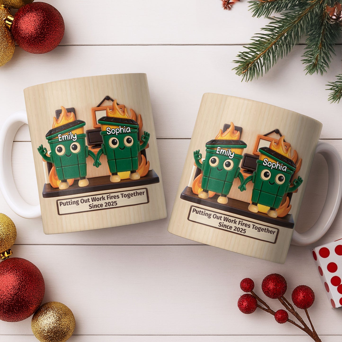 Putting Out Work Fires Together, Cartoon Fire Extinguishers