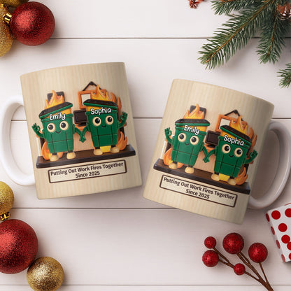 Putting Out Work Fires Together, Cartoon Fire Extinguishers