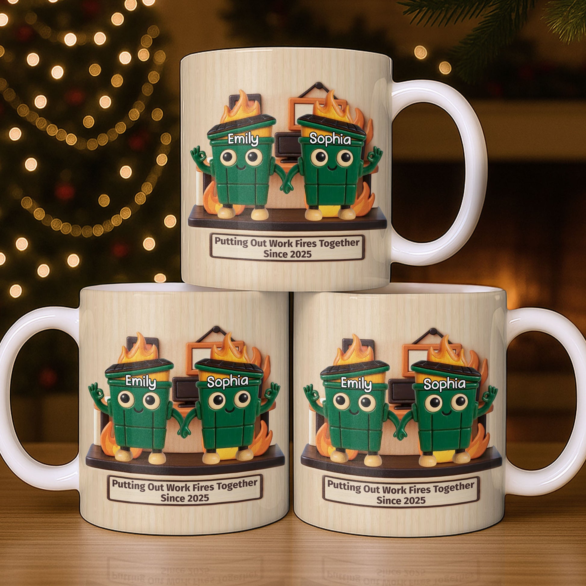 Putting Out Work Fires Together, Cartoon Fire Extinguishers