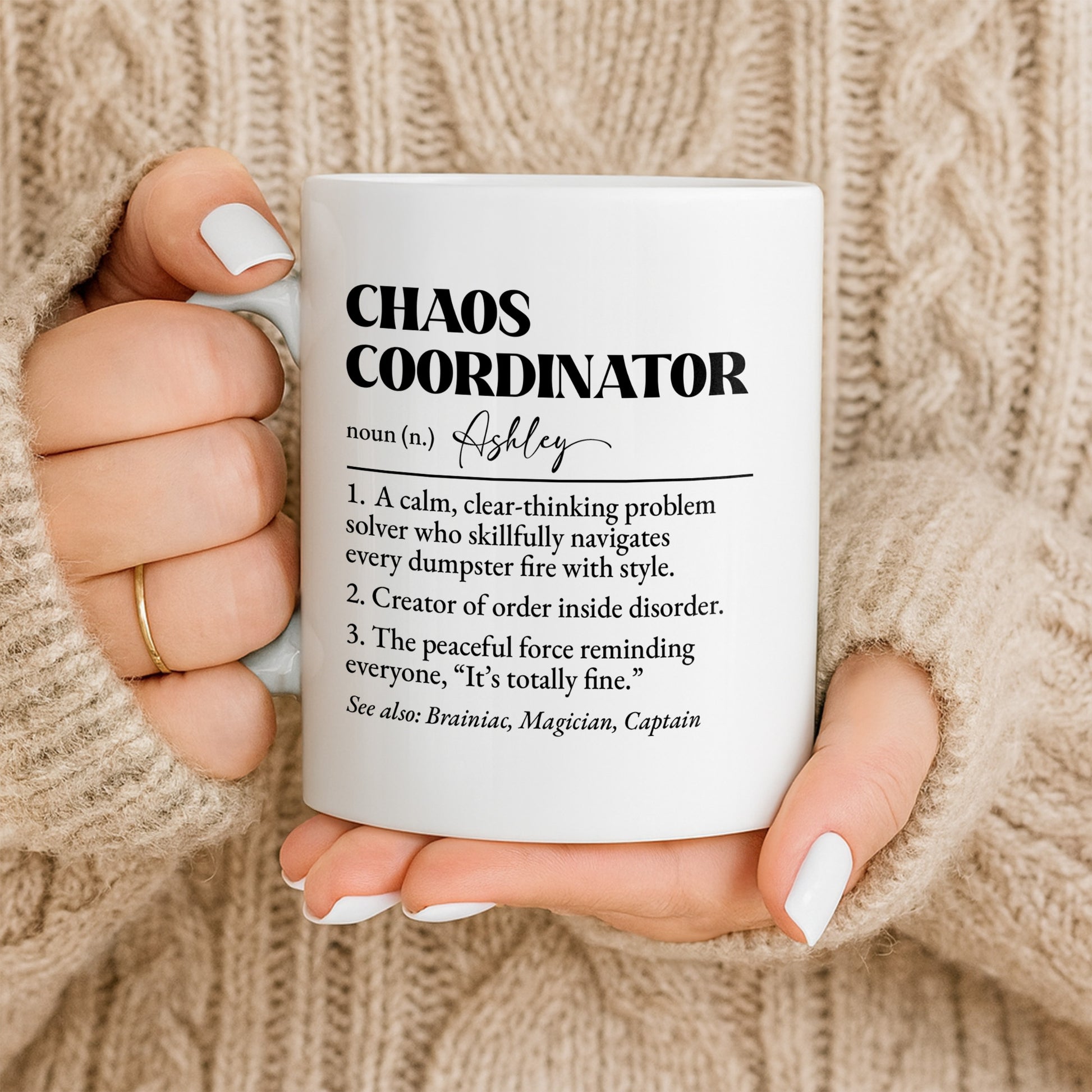 Chaos Coordinator, Definition Text Design