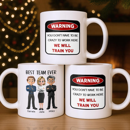 Best Team Ever Cartoon People Design - Personalized Custom Coffee Mug - COL127_MG