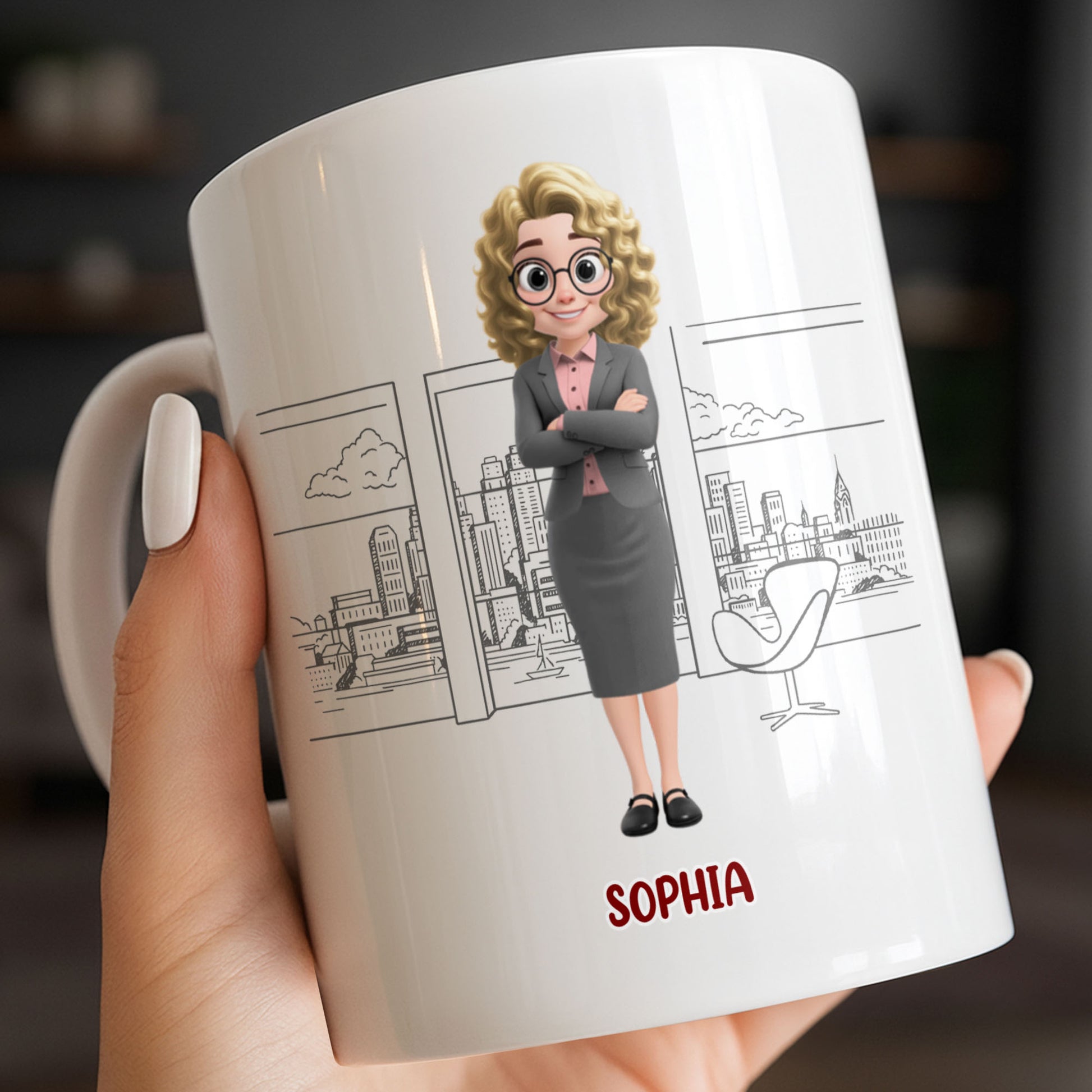 Customized Name With Professional Theme and City Skyline