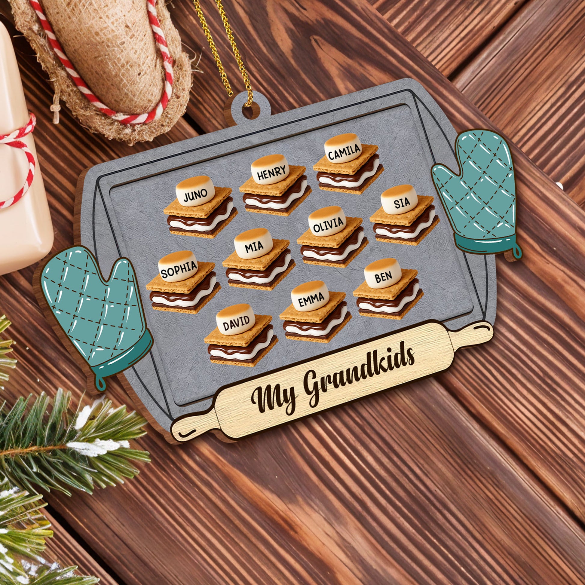 Celebrate Your Grandkids With A Customizable Wooden Ornament