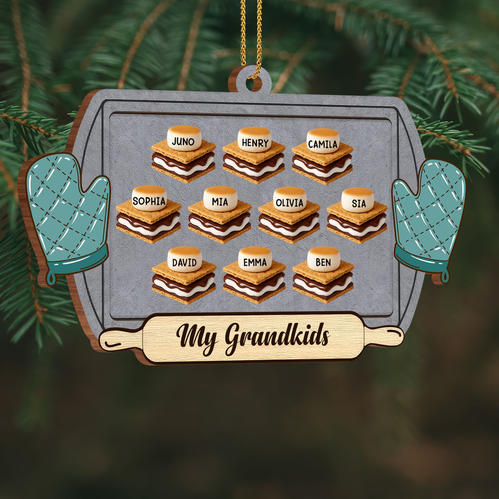 Celebrate Your Grandkids With A Customizable Wooden Ornament