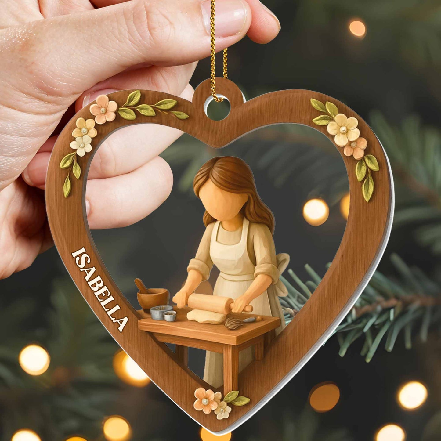 Cherish Our Cooking Moments Together, Heart and Flowers Design