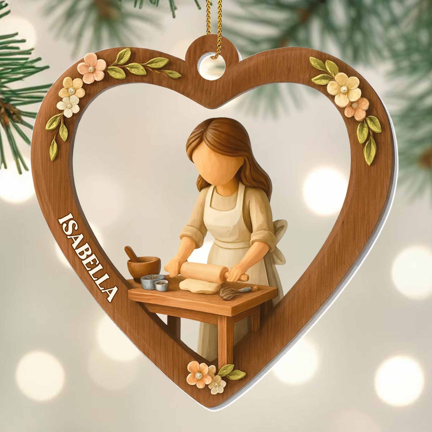 Cherish Our Cooking Moments Together, Heart and Flowers Design