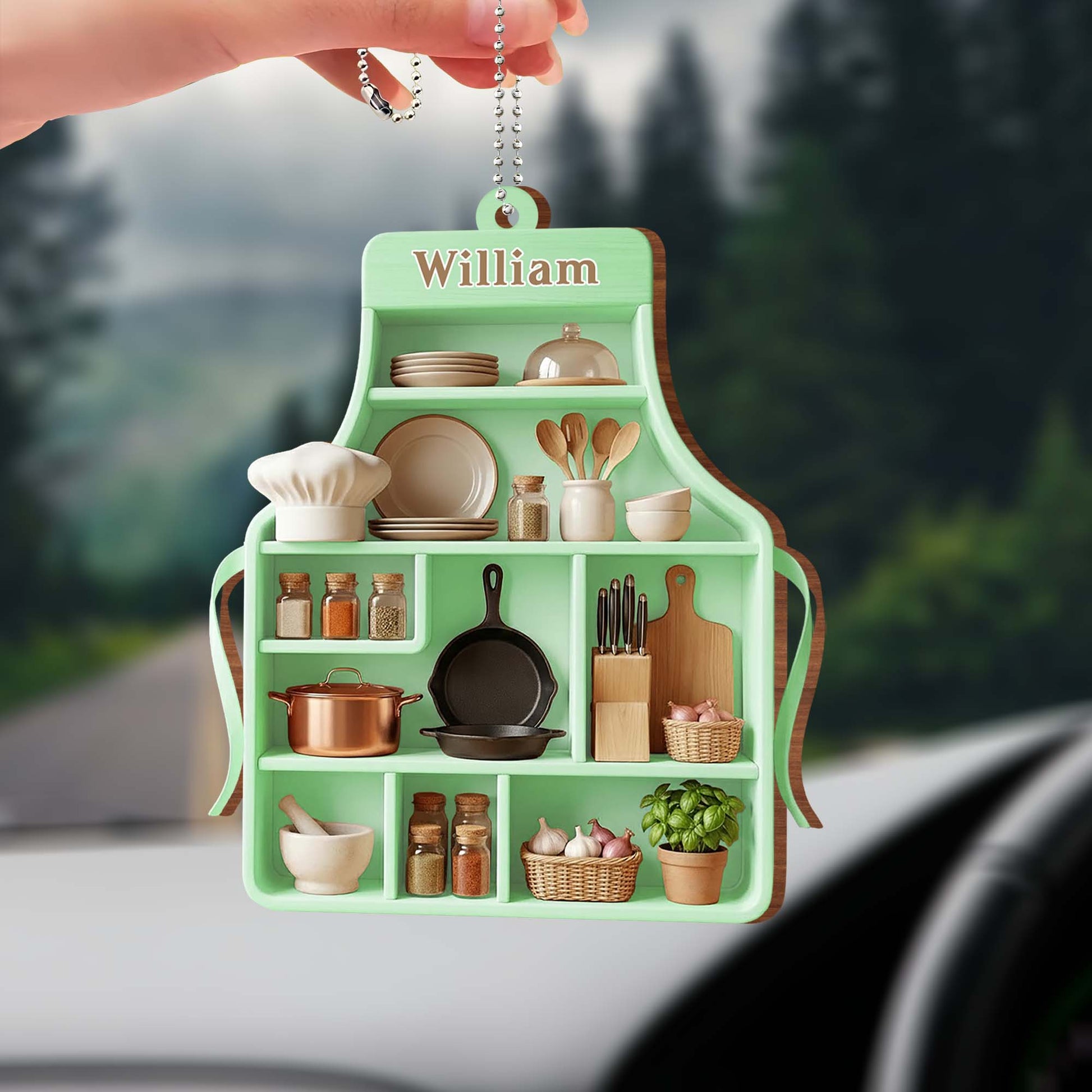Bring the Kitchen to Your Car, Chef-Themed Ornament