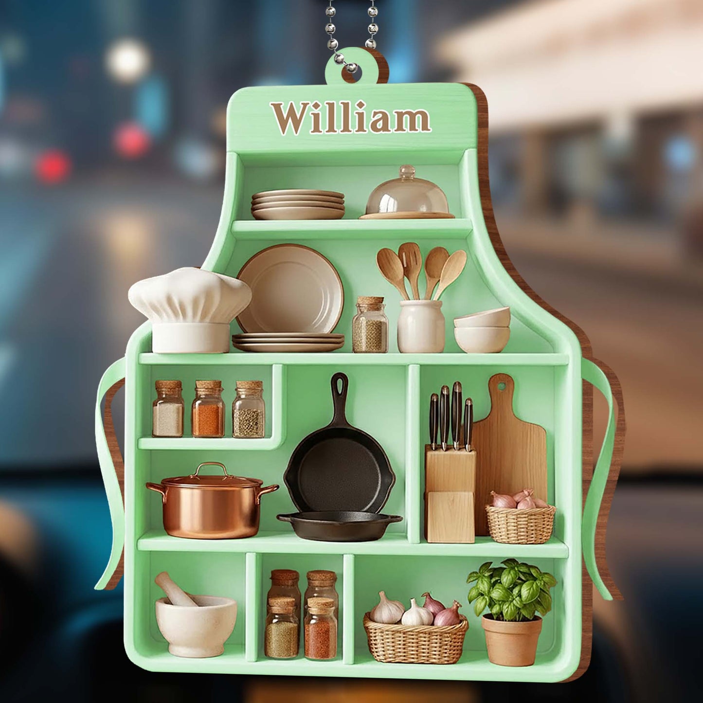 Bring the Kitchen to Your Car, Chef-Themed Ornament