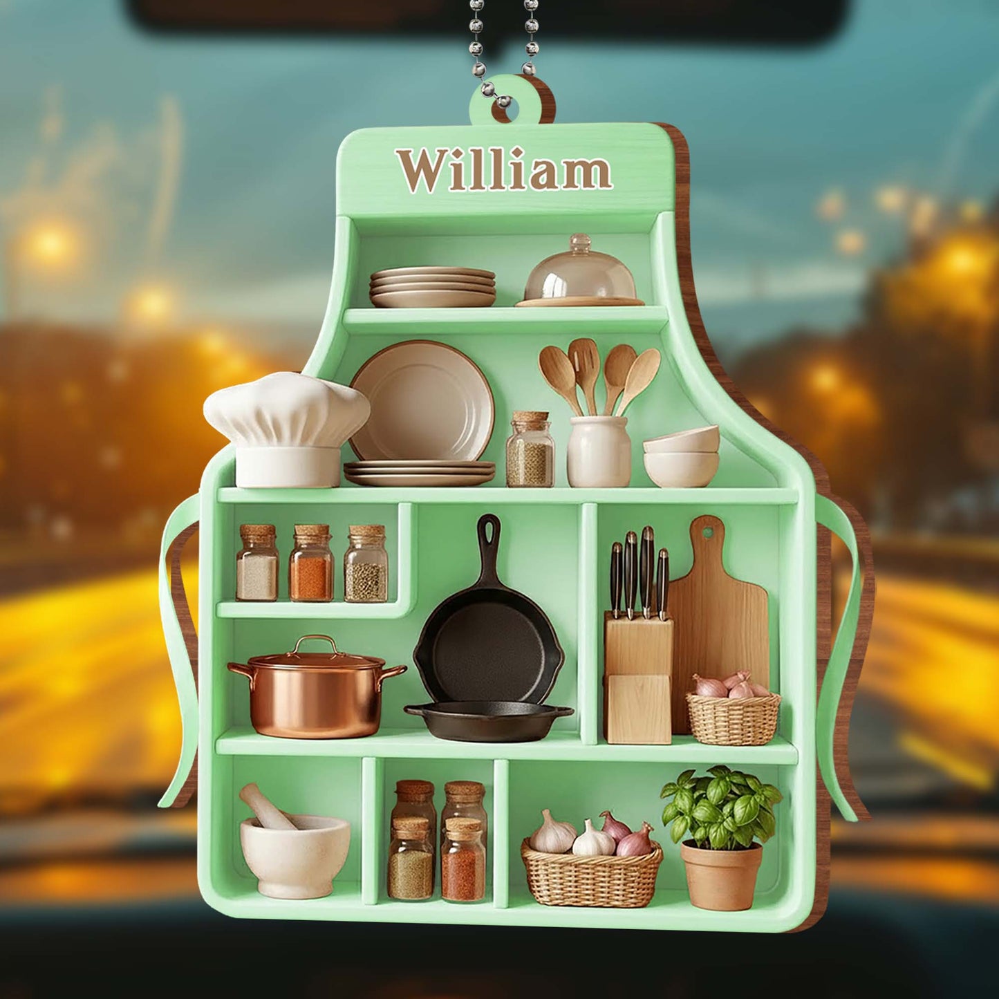 Bring the Kitchen to Your Car, Chef-Themed Ornament