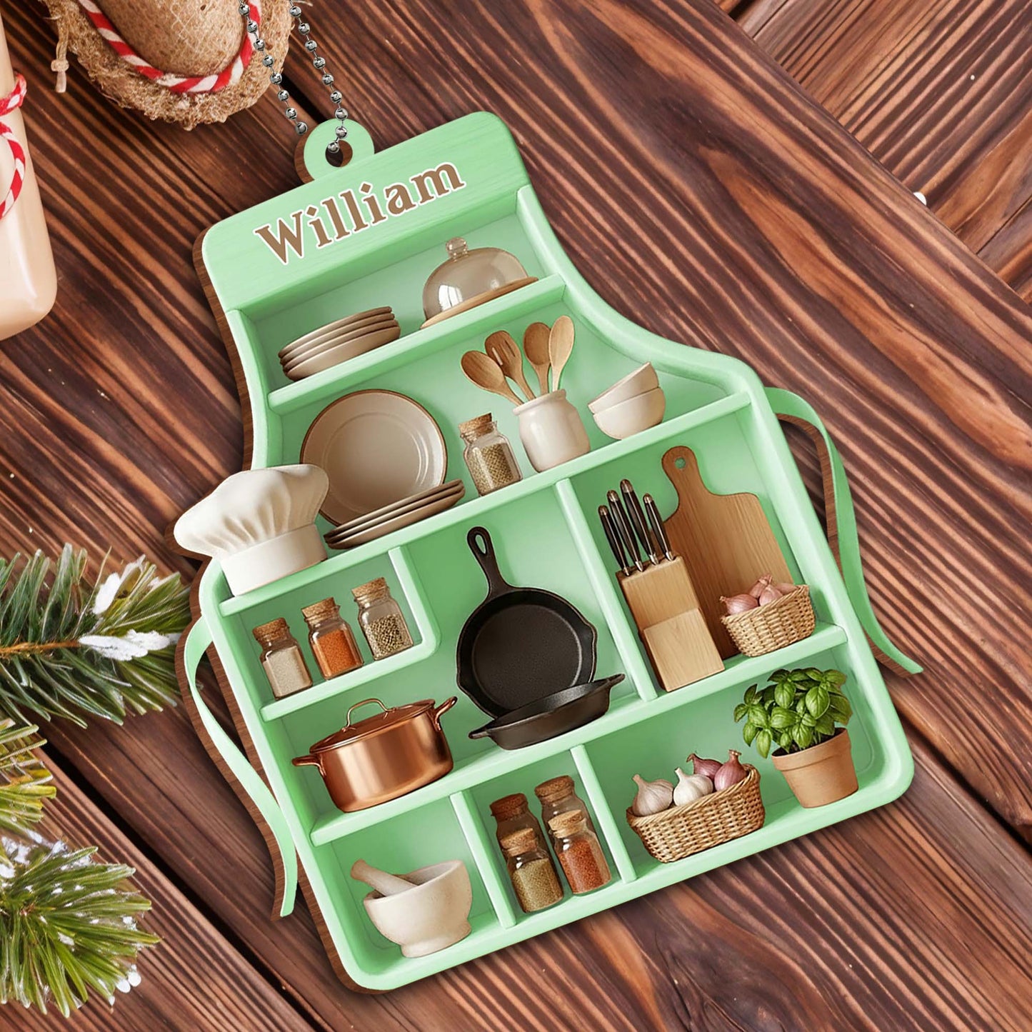 Bring the Kitchen to Your Car, Chef-Themed Ornament