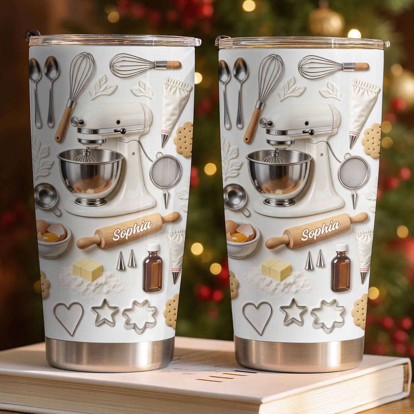 Personalized Baking-Themed Tumbler With Custom Name