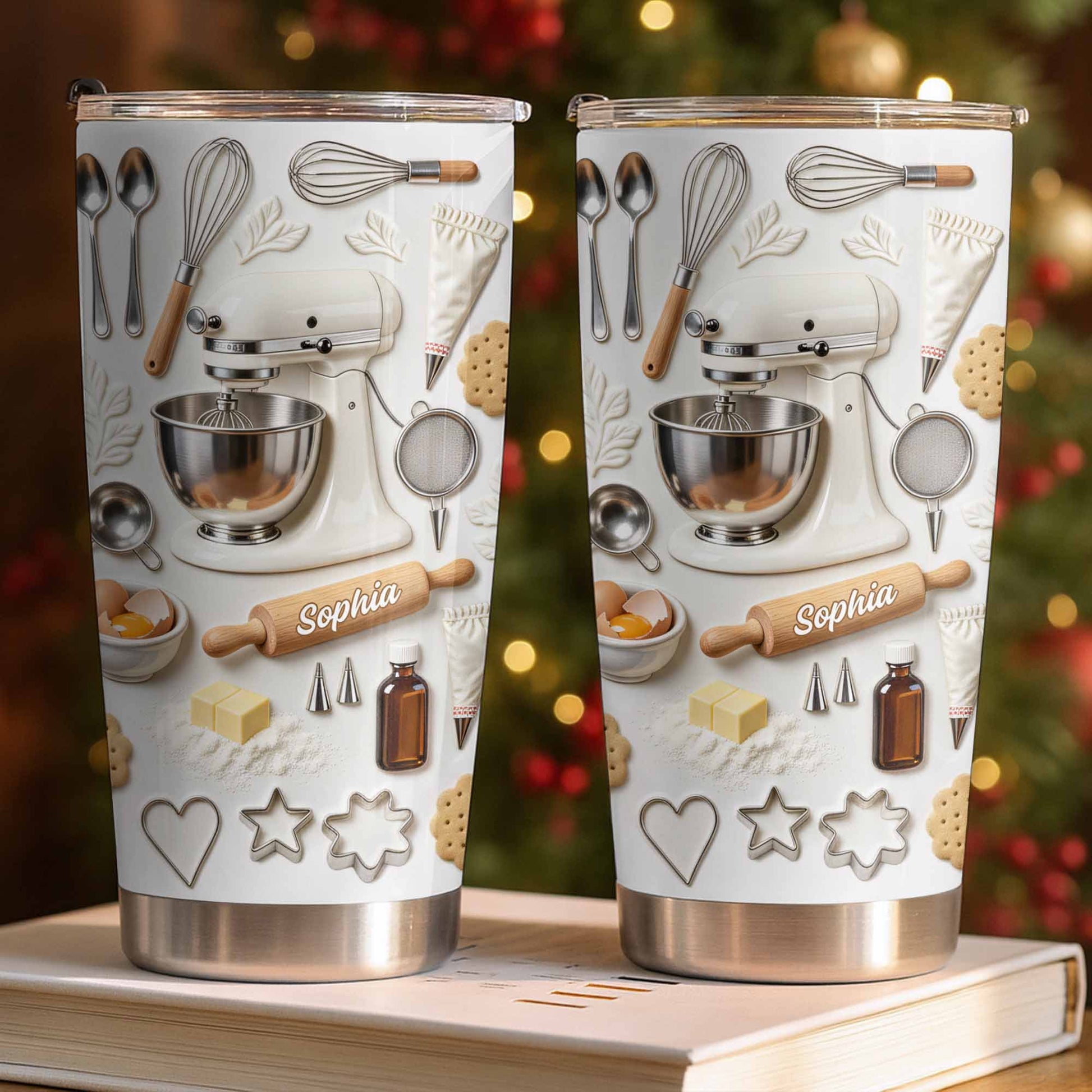 Personalized Baking-Themed Tumbler With Custom Name