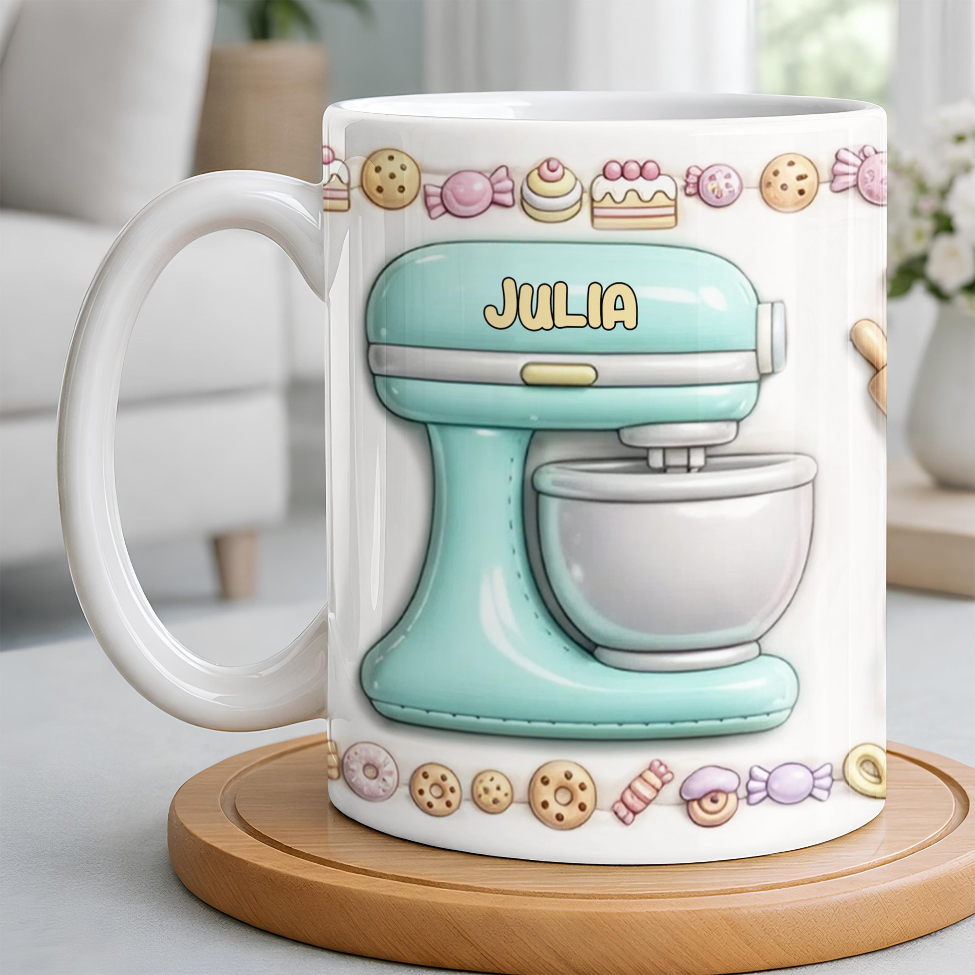 Just A Girl Who Loves Baking With Mixer And Cupcakes