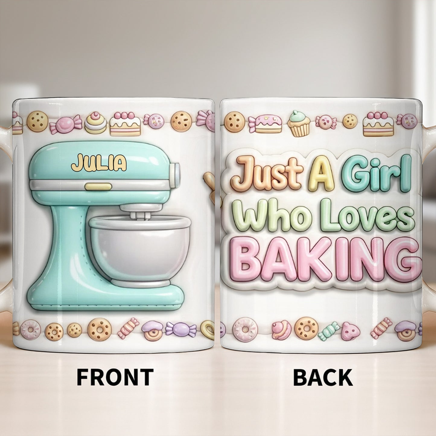 Just A Girl Who Loves Baking With Mixer And Cupcakes