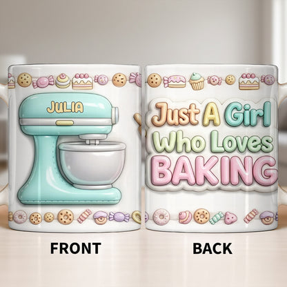 Just A Girl Who Loves Baking With Mixer And Cupcakes