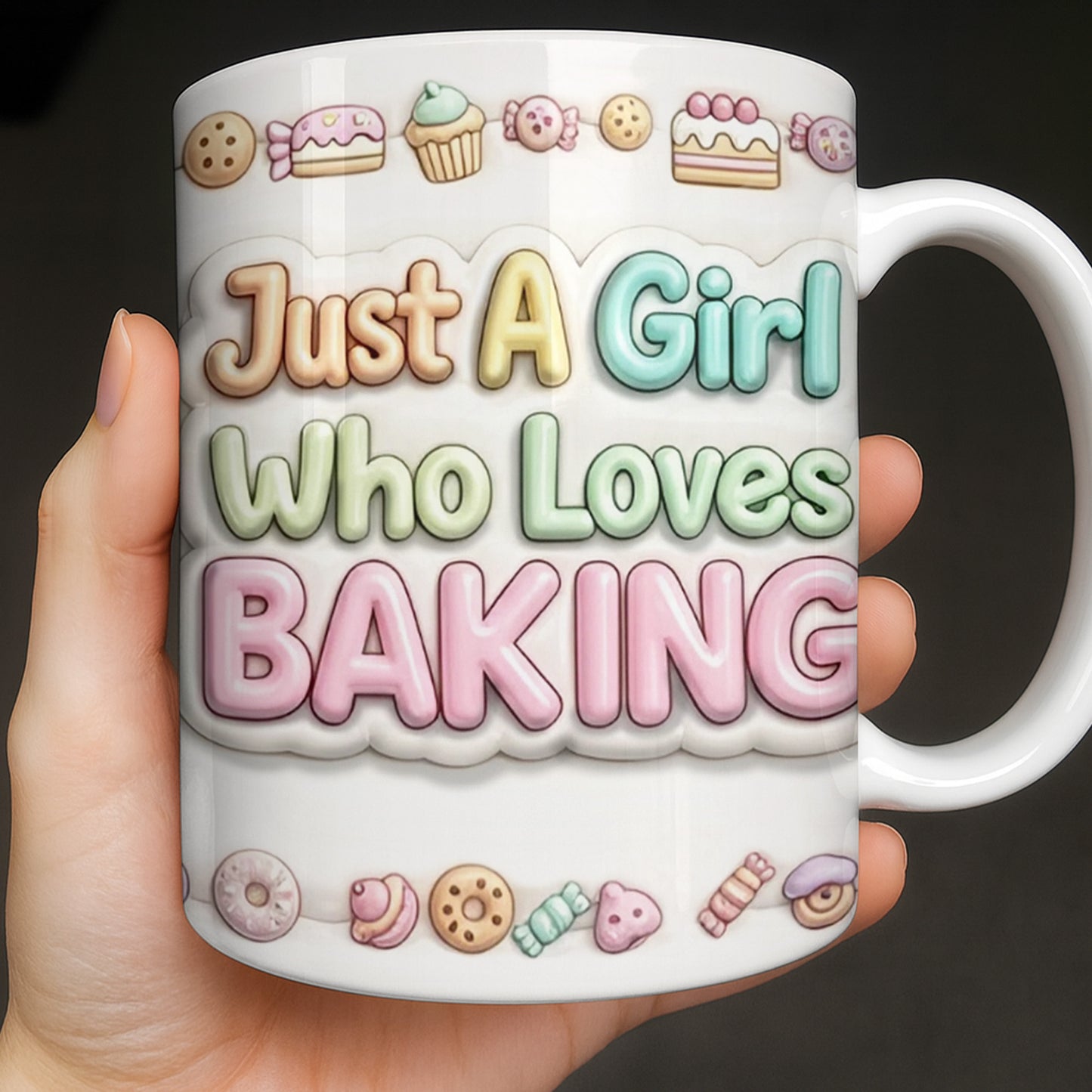 Just A Girl Who Loves Baking With Mixer And Cupcakes