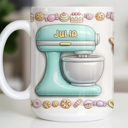 Just A Girl Who Loves Baking With Mixer And Cupcakes