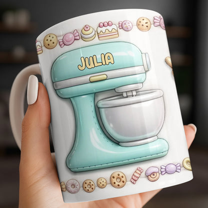 Just A Girl Who Loves Baking With Mixer And Cupcakes