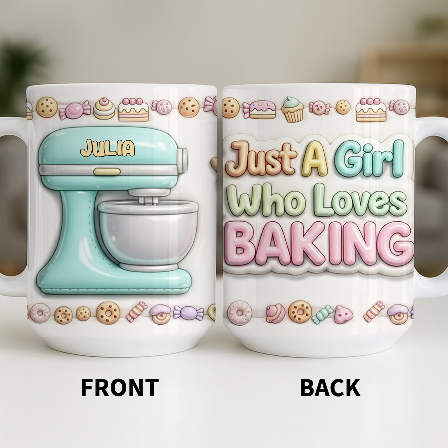 Just A Girl Who Loves Baking With Mixer And Cupcakes