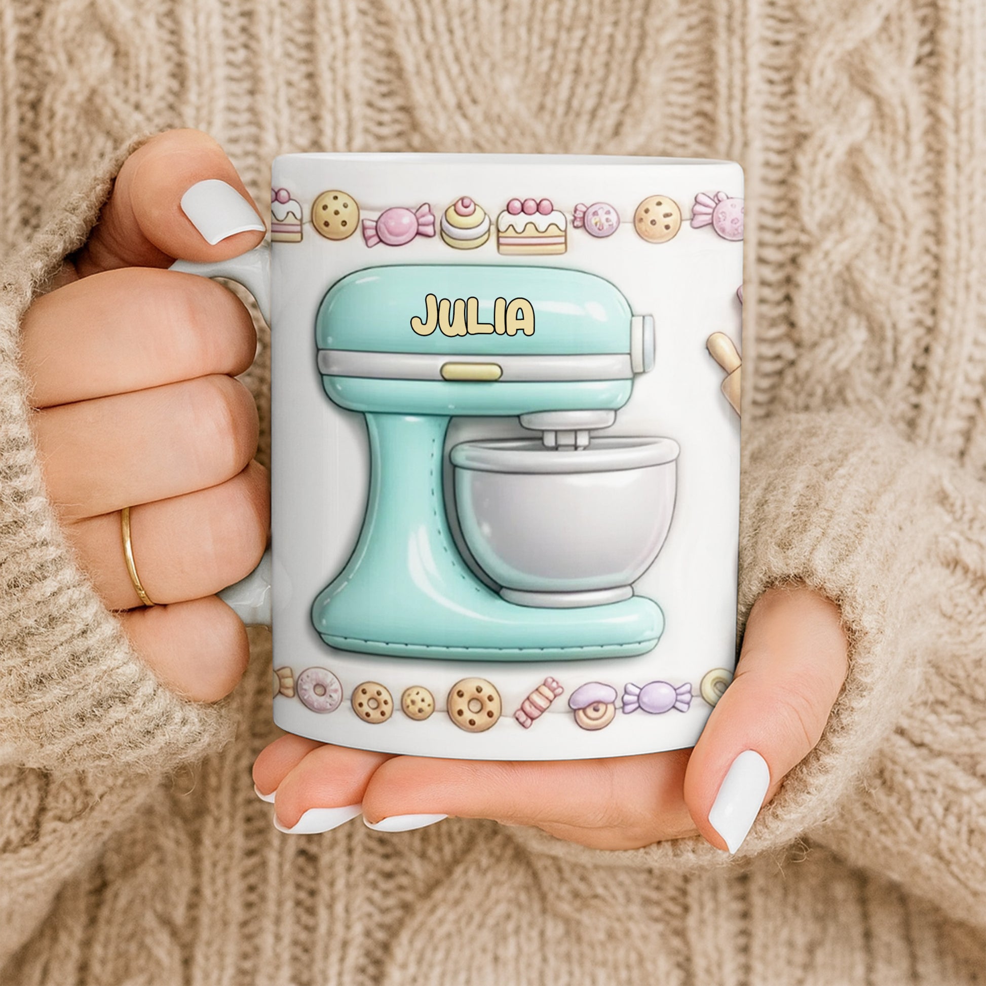 Just A Girl Who Loves Baking With Mixer And Cupcakes