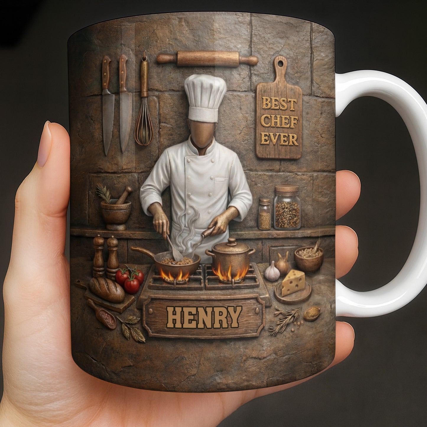 Best Chef Ever With Kitchen Tools And Cooking Stove