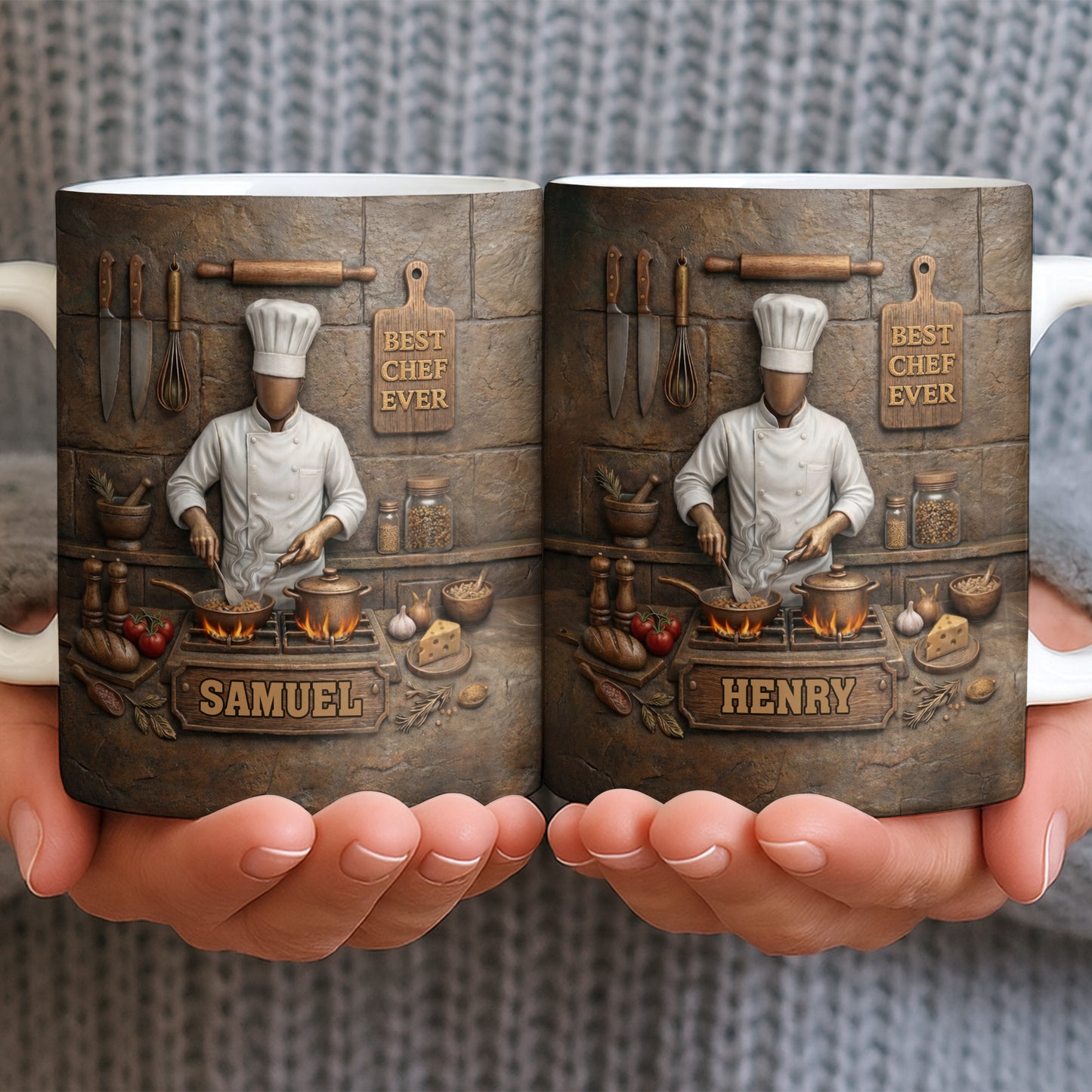 Best Chef Ever With Kitchen Tools And Cooking Stove