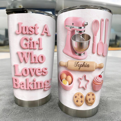 Just A Girl Who Loves Baking With Mixer And Cookies