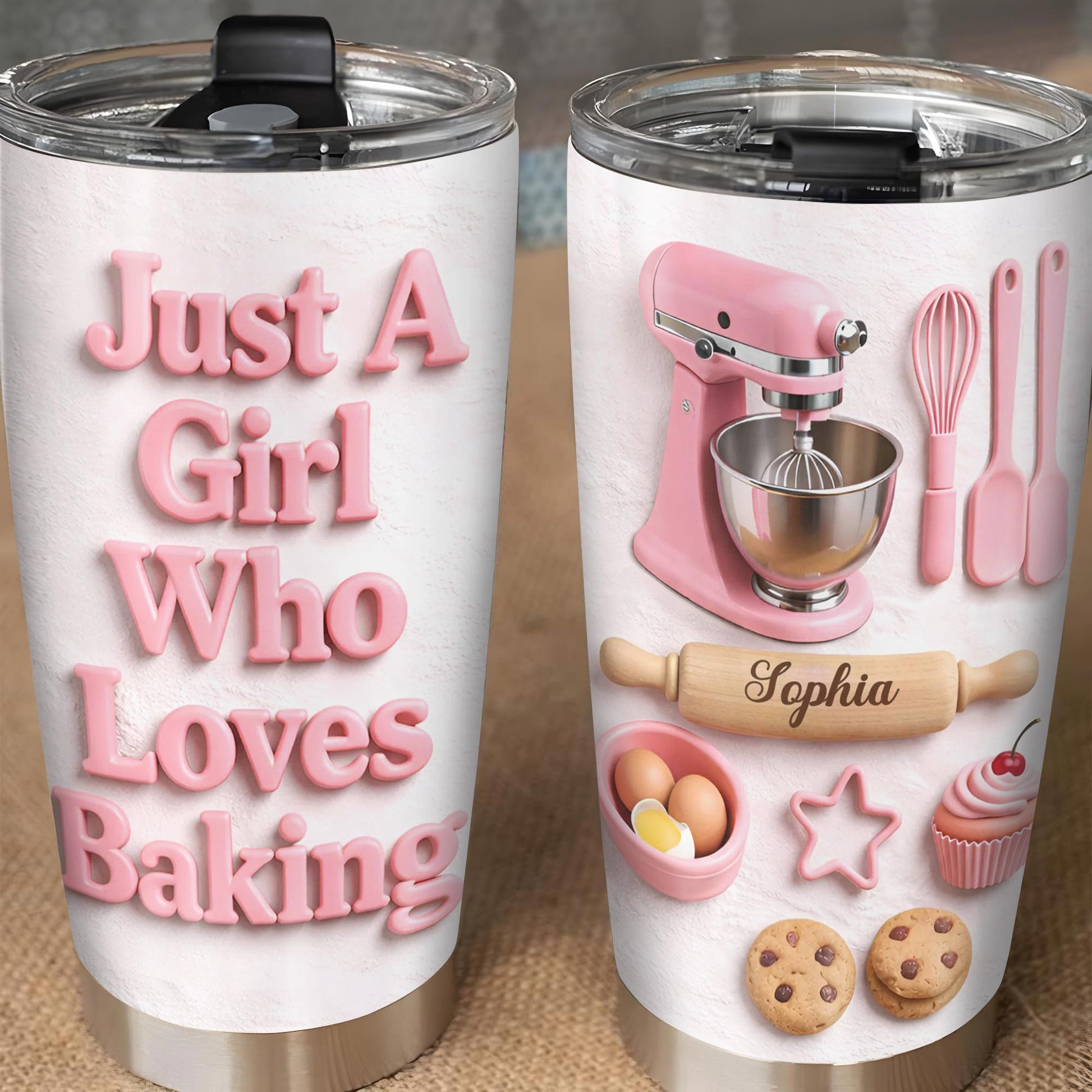 Just A Girl Who Loves Baking With Mixer And Cookies