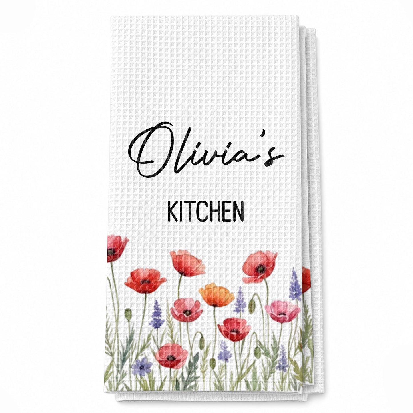 My Kitchen Personalized With Birth Month Flowers - Personalized Kitchen Towel - COOK058_TOWL